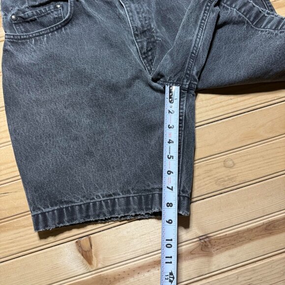 Vintage 90s Levis 545 Loose Fit Dark Wash Denim Jean Shorts Orange Tab - Size 31 - Picture 6 of 10
